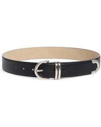 Steve Madden - 36Mm Double Keeper Faux Leather Belt - Lyst