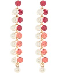 Cara - Mutlicolor Crystal & Imitation Pearl Drop Earrings - Lyst
