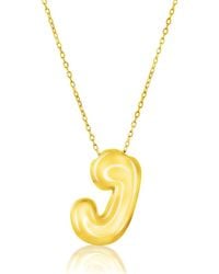 Simona - Bubble Initial Pendant Necklace - Lyst