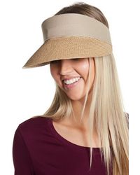 Nordstrom Rack - Mixed Media Paper Straw Visor - Lyst