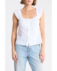 Abound - Button Front Cotton Top - Lyst