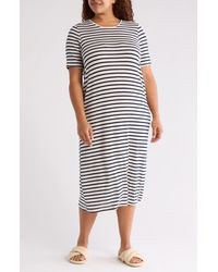 Vero Moda - Holly Stripe T-shirt Dress - Lyst