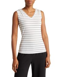 Nordstrom - Pleat Shoulder Fitted Tank - Lyst