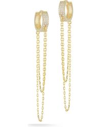 Glaze Jewelry - Cubic Zirconia Chain Drop Earrings - Lyst