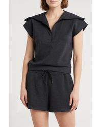 90 Degrees - Monaco Scuba Knit Half Zip Pullover - Lyst