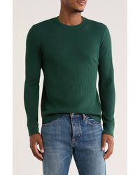 Vince - Crewneck Cotton Thermal Sweater - Lyst