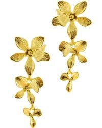 Adornia - Three Petal Drop Earrings - Lyst