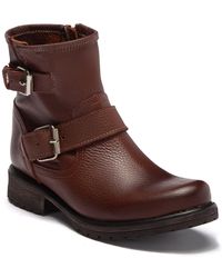 steve madden blanco leather ankle boot