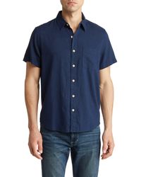 Lucky Brand - San Gabriel Short Sleeve Linen Blend Button-up Shirt - Lyst