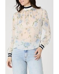 French Connection - Eloise Long Sleeve Chiffon Top - Lyst