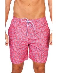 Tailorbyrd - Abstract Print Swim Trunks - Lyst