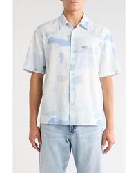Rag & Bone - Danny Short Sleeve Linen & Cotton Button-Up Shirt - Lyst
