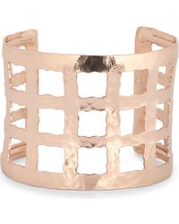 Karine Sultan - Hammered Cage Cuff Bracelet - Lyst