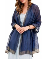 Saachi - Shimmer Border Scarf - Lyst