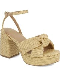 MIA - Reese Raffia Platform Sandal - Lyst
