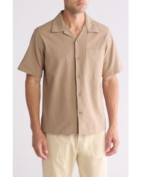 NN07 - Julio 1040 Stretch Short Sleeve Organic Cotton Button-up Camp Shirt - Lyst