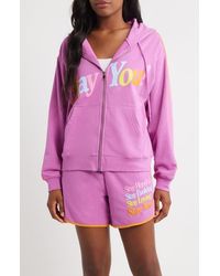The Mayfair Group - Stay You Oversize Full Zip Graphic Hoodie - Lyst