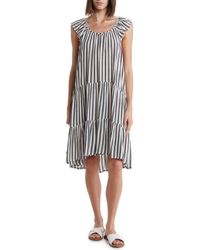 Boho Me - Stripe Tiered Cover-Up Dress - Lyst