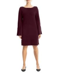 Max Studio - Boat Neck Flare Sleeve Sweater Dress - Lyst