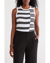 DKNY - Stripe Sleeveless Sweater - Lyst