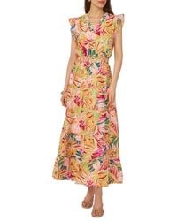 Halogen® - Ruffle Cap Sleeve Tiered Maxi Dress - Lyst