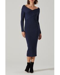 Astr - Annona Long Sleeve Sweater Dress - Lyst