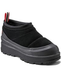 HUNTER - Askern Waterproof Suede Platform Bootie - Lyst