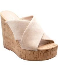 Charles David - Duo Platform Wedge Sandal - Lyst