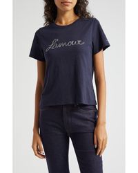Cinq À Sept - Chain L'Amour Cotton T-Shirt - Lyst