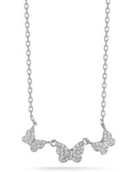 Glaze Jewelry - Cubic Zirconia Butterfly Frontal Necklace - Lyst