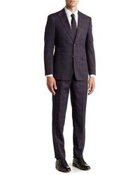 English Laundry - Plaid Two Button Peak Lapel Suit - Lyst