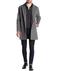boss casil mixed media duffle coat