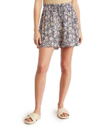 Laundry by Shelli Segal - Floral Smocked Waist Flared Shorts - Lyst