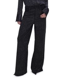 GOOD AMERICAN - Good Ease Rhinestone Wide Leg Jeans - Lyst