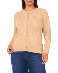 Halogen® - Cable Stitch Cardigan - Lyst