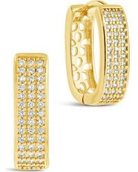 Sterling Forever - Renee Hoop Earrings - Lyst