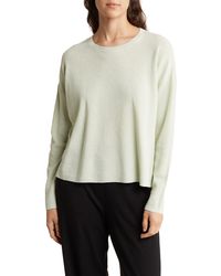 Eileen Fisher - Organic Linen Blend Long Sleeve Top - Lyst