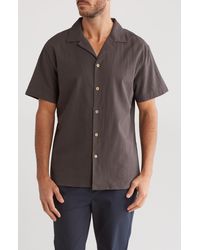 Original Paperbacks - Seersucker Cotton Short Sleeve Button-up Shirt - Lyst