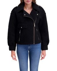 Kensie - Bouclé Moto Jacket - Lyst