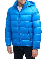 Guess Synthetic Hooded Puffer Coat in 