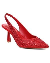 Nicole Miller - Embellished Pointed Toe Slingback Pump - Lyst