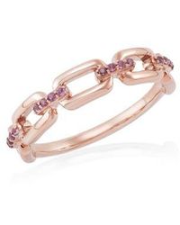Frankie & Zoe - 14K Amethyst Link Band Ring - Lyst