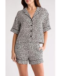 Tart Collections - Kine Challis Short Sleeve Button-Up Shirt & Shorts Pajamas - Lyst