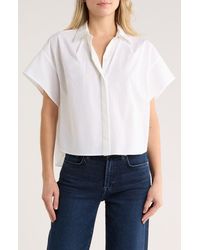 Rag & Bone - Maura Short Sleeve Cotton Poplin Button-Up Shirt - Lyst