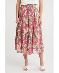 Nanette Lepore - Printed Tiered Skirt - Lyst