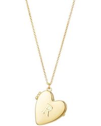 Adornia - Initial Heart Locket Pendant Necklace - Lyst