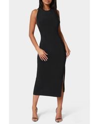 Bebe - High Neck Cowl Maci With Slit Dress - Lyst