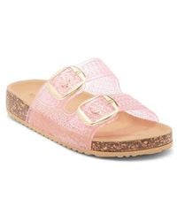 Top Moda - Seattle Clear Double Strap Slide Sandal - Lyst