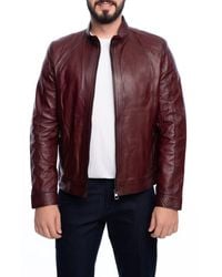 VELLAPAIS - Smooth Leather Jacket - Lyst