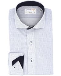 lorenzo uomo trim fit dress shirt